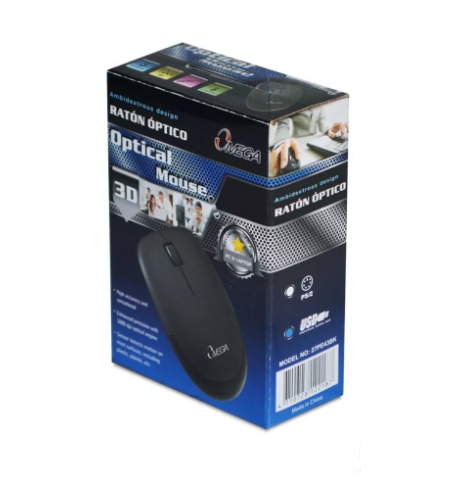 Captura Mouse Óptico 3D Negro Omega - Image 2