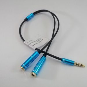 Cable 2 Jack 3.5mm st a plug 3.5 3 Rayas para Diademas