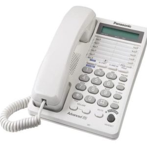 Teléfono Panasonic Alámbrico Doble Línea KX-TS208LXW