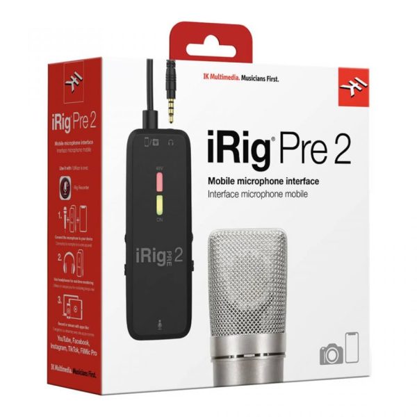 Interfaz de Micrófono Multimedia iRig Pre 2  XLR Ultracompacta