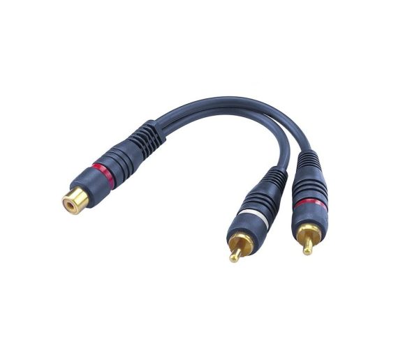 Cable Convertidor RCA Hembra a 2 RCA Macho