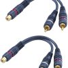 Cable Convertidor RCA Hembra a 2 RCA Macho - Image 2