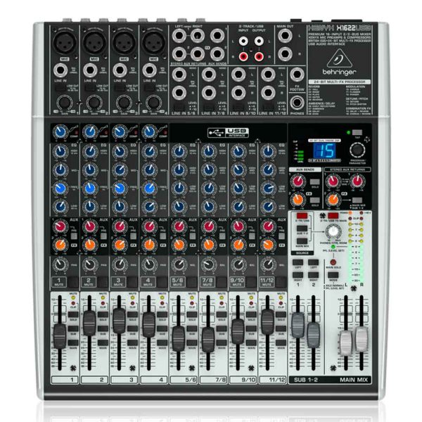 Mezclador con USB y Efectos Behringer XENYX X1622