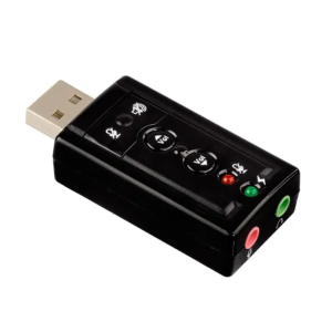 Tarjeta de Sonido USB 7.1 con Control de Volumen