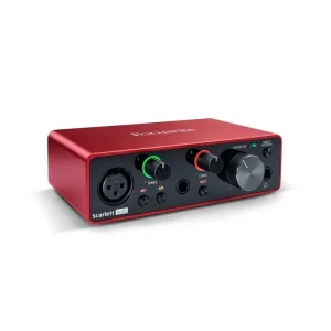 Interfaz de Audio USB Focusrite Scarlett Solo Roja 3ra Generación