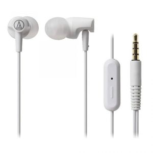 Auriculares Audio-Technica In-Ear SonicFuel® ATH-CLR100isWH  con Micrófono y Control en Línea (Blancos)