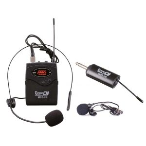 Micrófono Inalámbrico Diadema y Solapa Pro Dj  M80-HL