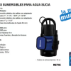 Bomba Sumergible para Agua Sucia 1HP Toolcraft - Image 5