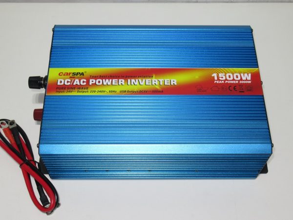 Inversor de Voltaje Onda Pura Carspa 1500W 24V DC 110AC