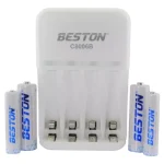 Cargador de Pilas + 4 Pilas AA 1500mAh Beston