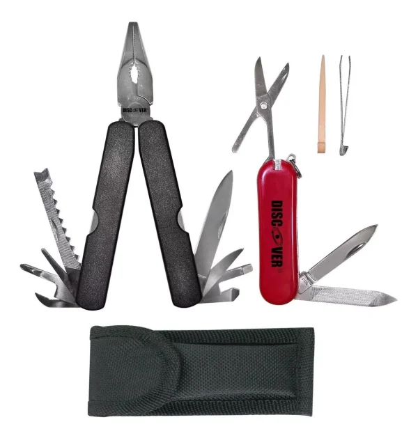 Alicate Multiusos 15 en 1 + Estuche y Navaja 6" Dicover