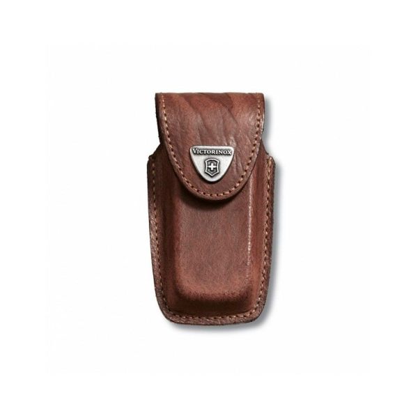 Estuche Café en Cuero para Navaja Victorinox VI.4.0535