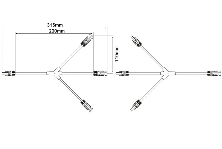 MC4-Y3-5 Conector Paneles Solares 1 a 3 Par - Image 5