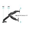 Soporte de Brazos Flexible para Dos Monitores 17" a 27" - Image 2