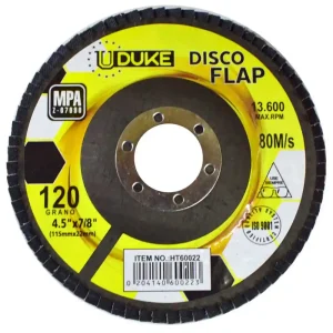 Disco 4.1/2 Grano 120 Flap 115x22mm Uduke