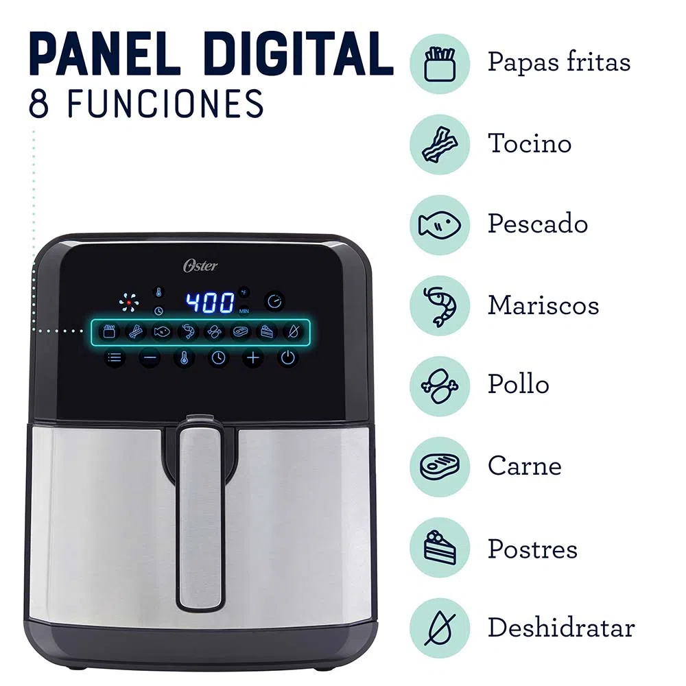 CKSTAF47DDF-11 Freidora de Aire Digital Larga Capa 4.7 Litros Oster - Image 5