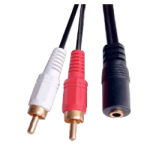 Cable 2 RCA Macho A 1 Jack 3.5 Hembra