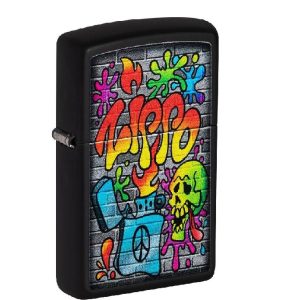 Encendedor Graffiti Negro Zippo