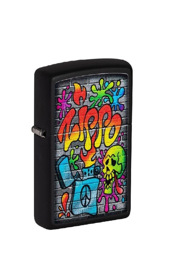 Encendedor Graffiti Negro Zippo