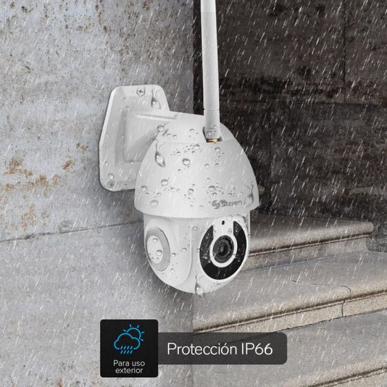 camara-de-seguridad-wi-fi-ethernet-3-mpx-robotizada-con-seguidor-de-movimiento-para-exterior (2) Cámara Wifi 1080 para Exterior Steren - Image 3