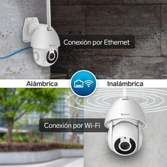 camara-de-seguridad-wi-fi-ethernet-3-mpx-robotizada-con-seguidor-de-movimiento-para-exterior (3) Cámara Wifi 1080 para Exterior Steren - Image 4