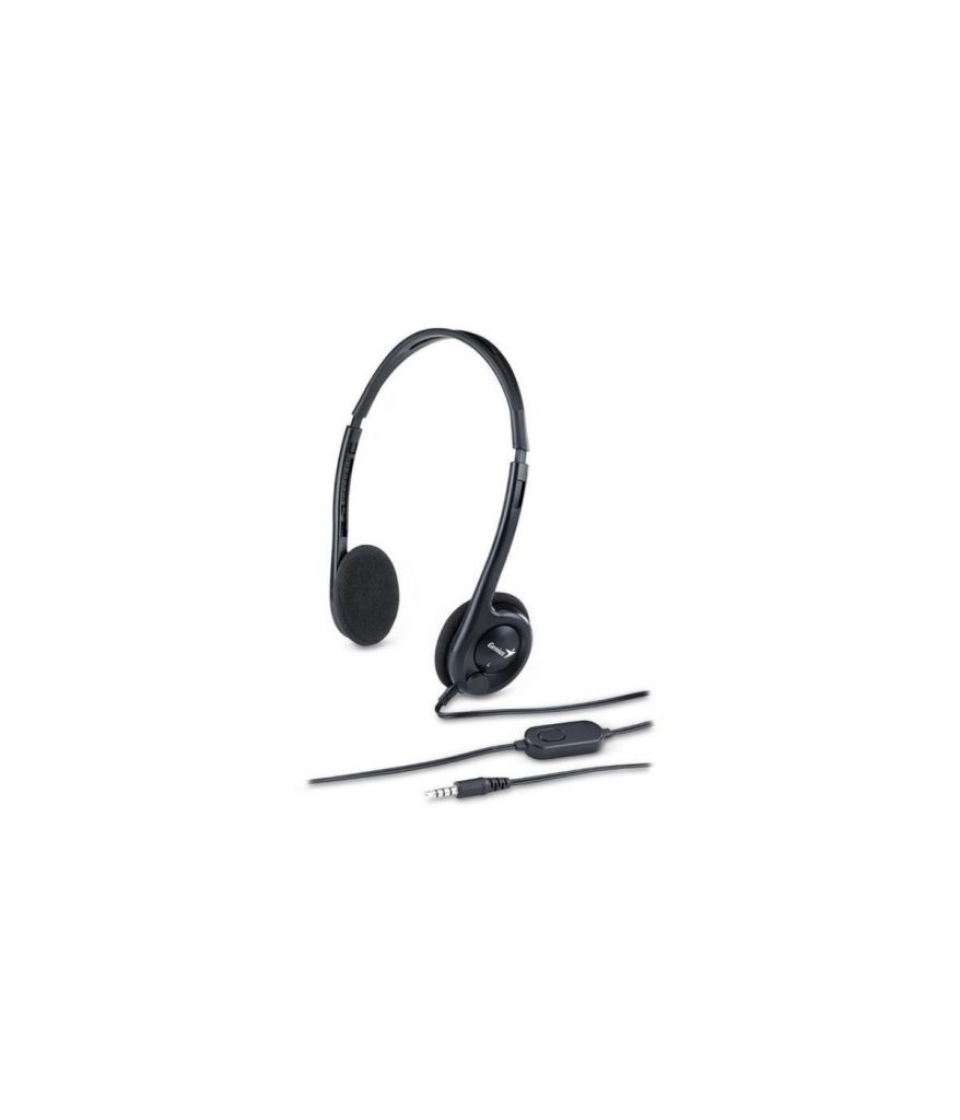 Genius 31710151103 Audifono Diadema Genius Hs 200c 2 Plug 35mm Negro Con 878x1024