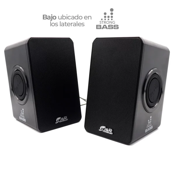 Parlante Premium USB Strong Bass Bajo Lateral J&R