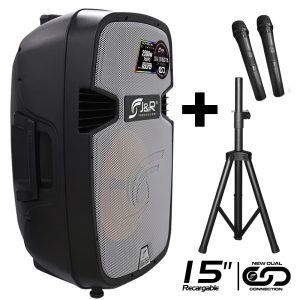 Cabina Activa Recargable Amplificada 15" 3000W J&R J5162