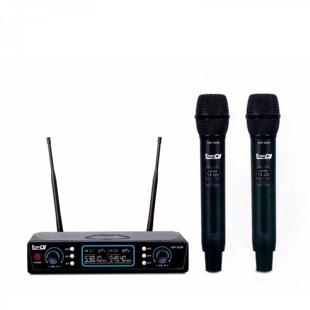 Microfono Inalambrico Doble De Mano Pro Dj Uhf322m 1024x1024