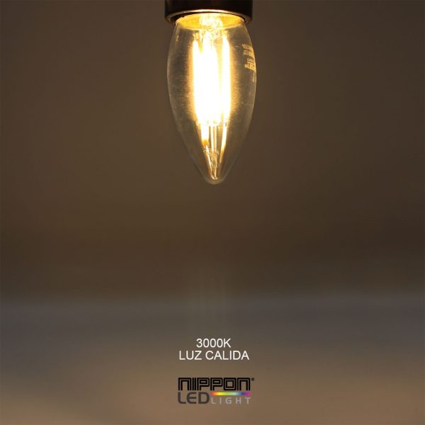 Bombillo Led 4E E-27 110V Filamento 3000K