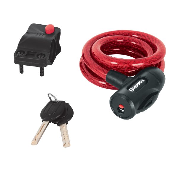 Candado de Cable con Llave 12mm x 1.0m Hermex