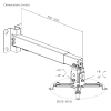 Soporte Video Beam Pared 43cm y techo 65cm NB - Image 3