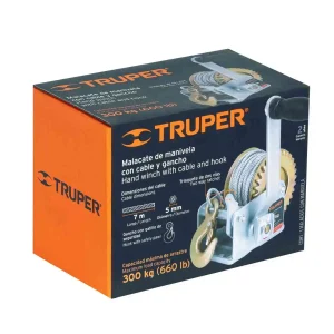 Malacate de manivela 300Kg con cable TRUPER
