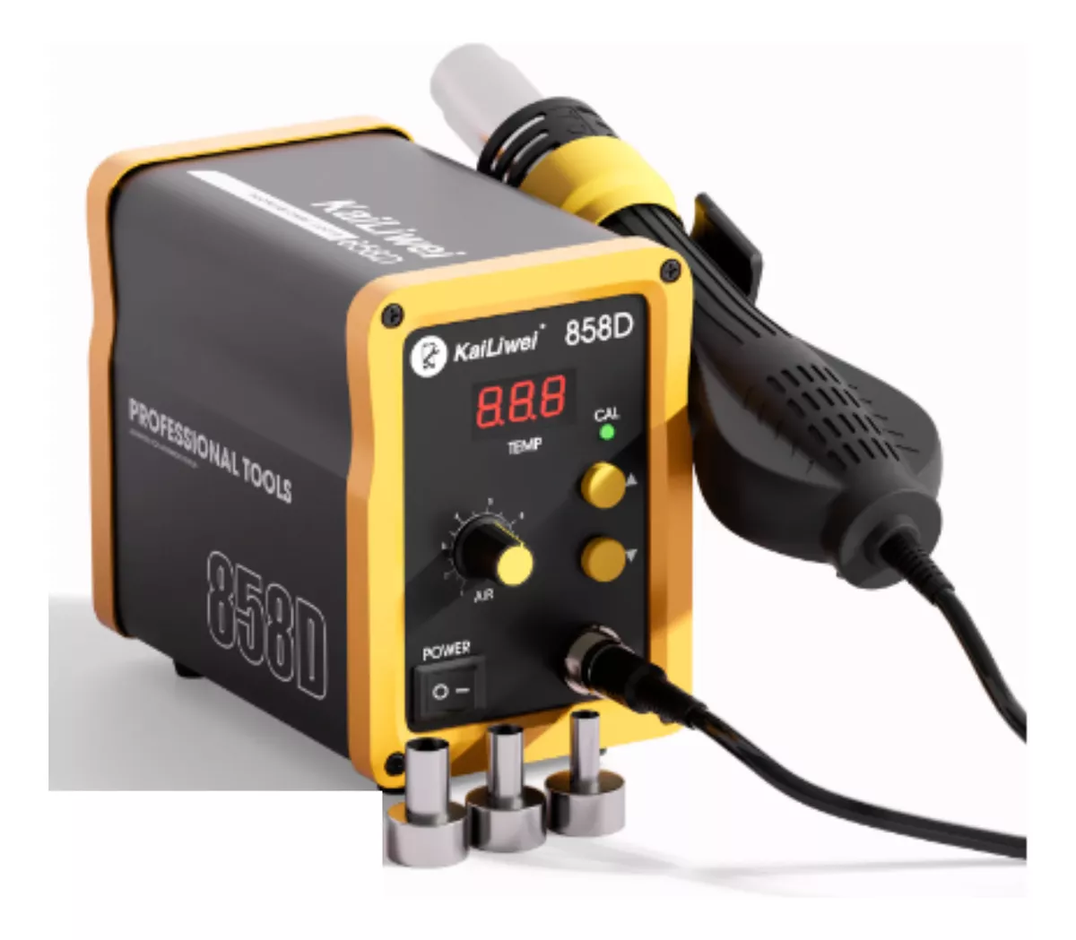 20 ESTACIÓN DE AIRE CALIENTE 110V, 750W LED DIGITAL, RANGO DE TEMPERATURA 100°C-500°C