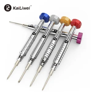 SET DE CINCO DESTORNILLADORES PARA REPARACIÓN DE CELULARES CON MANGO DE ALUMINIO