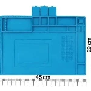 TAPETE DE TRABAJO PARA REPARAR CELULARES FLEXIBLE ANTIESTÁTICA 45X30CM SILICONA