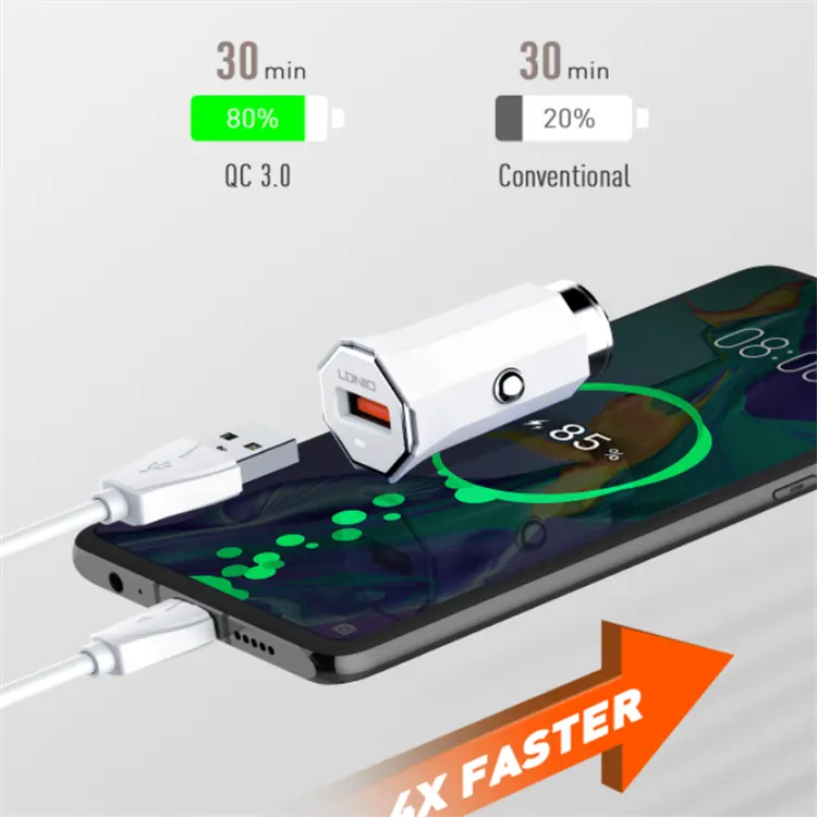 Cargador carro 1 puerto carga rapida C313Q H731d457599ca46948eb4b75ff80c48e03