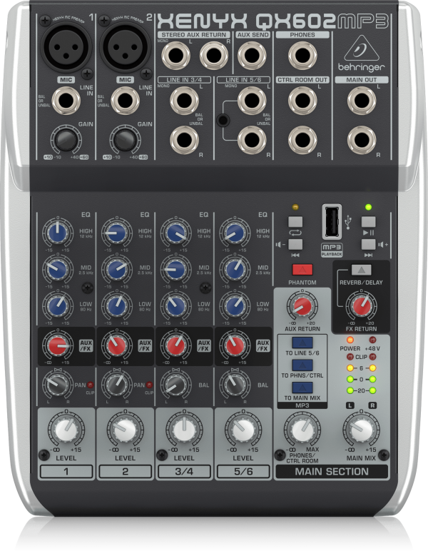 CONSOLA DE SONIDO XENYX QX602MP3 BEHRINGER