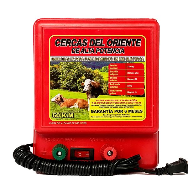 IMPULSADOR  PARA CERCA ELÉCTRICA 50KM CERCAS DEL ORIENTE