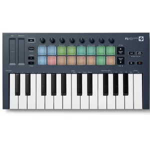 teclado novation midi 25 miniteclas con 16 pads e integración prefecta con fl studio ref: flkey