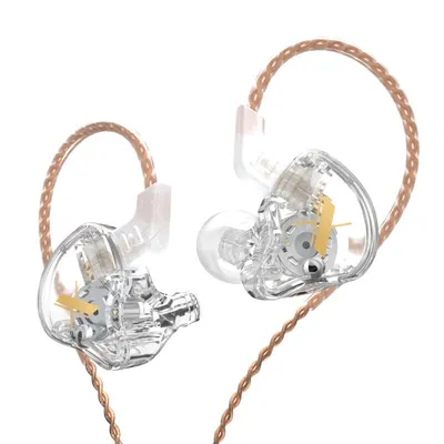 audifonos kz transparentes con micrófono bass monitor earbuds ref: kz edx