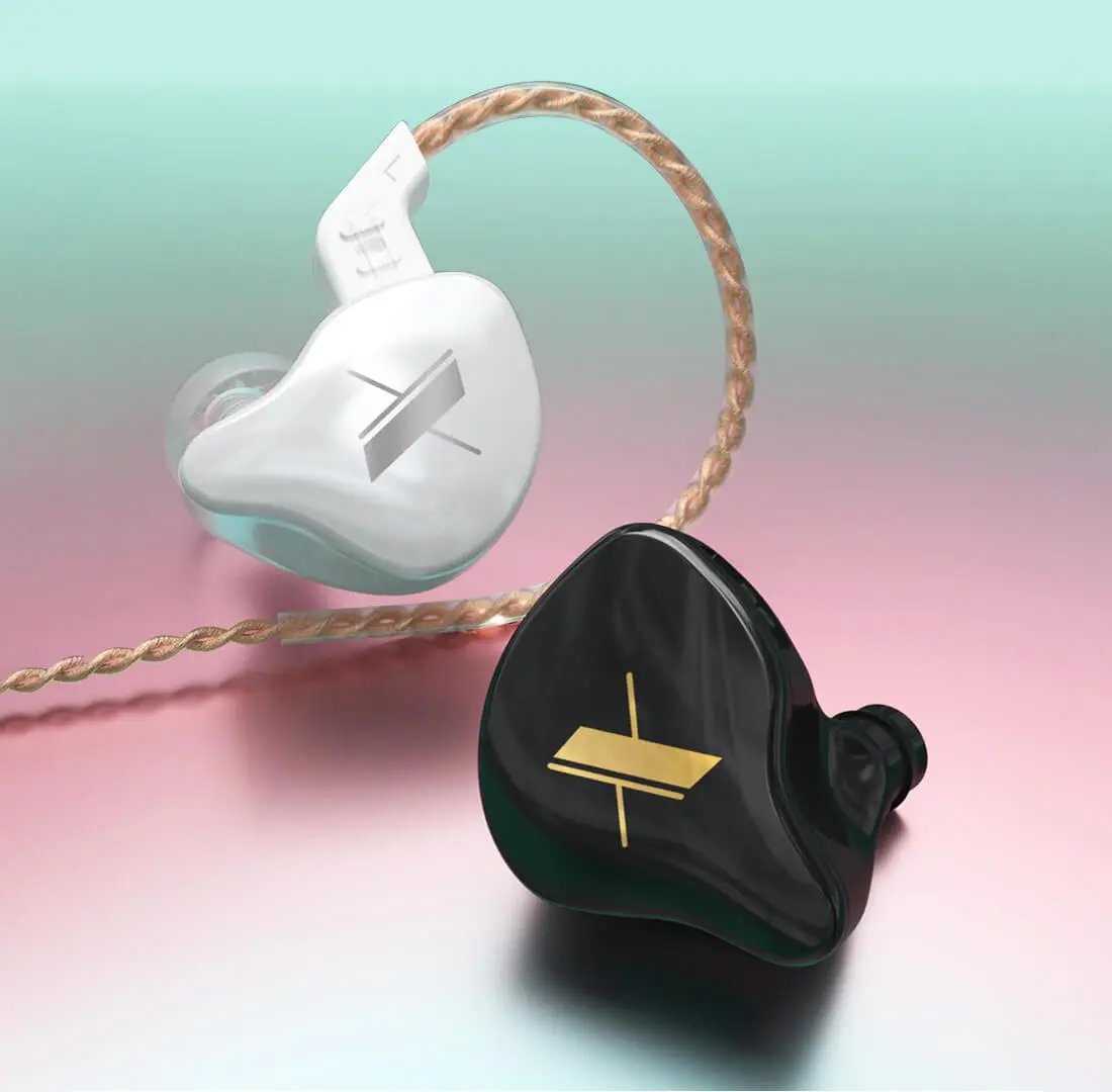 audifonos kz transparentes con micrófono bass monitor earbuds ref: kz edx