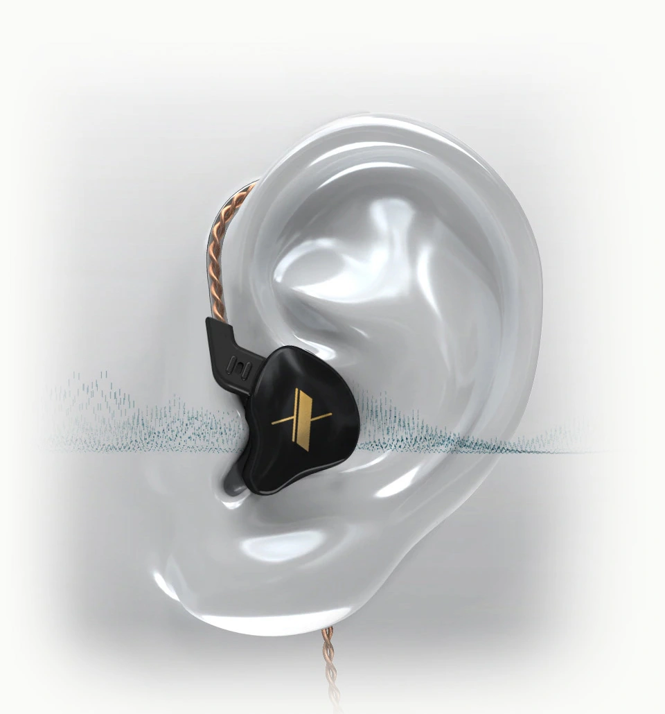 audifonos kz transparentes con micrófono bass monitor earbuds ref: kz edx